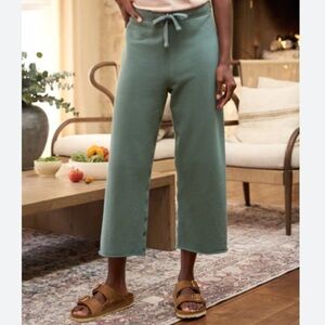 Frank & Eileen Catherine 100% Cotton Made In USA Cropped Raw Hem Sweatpants S